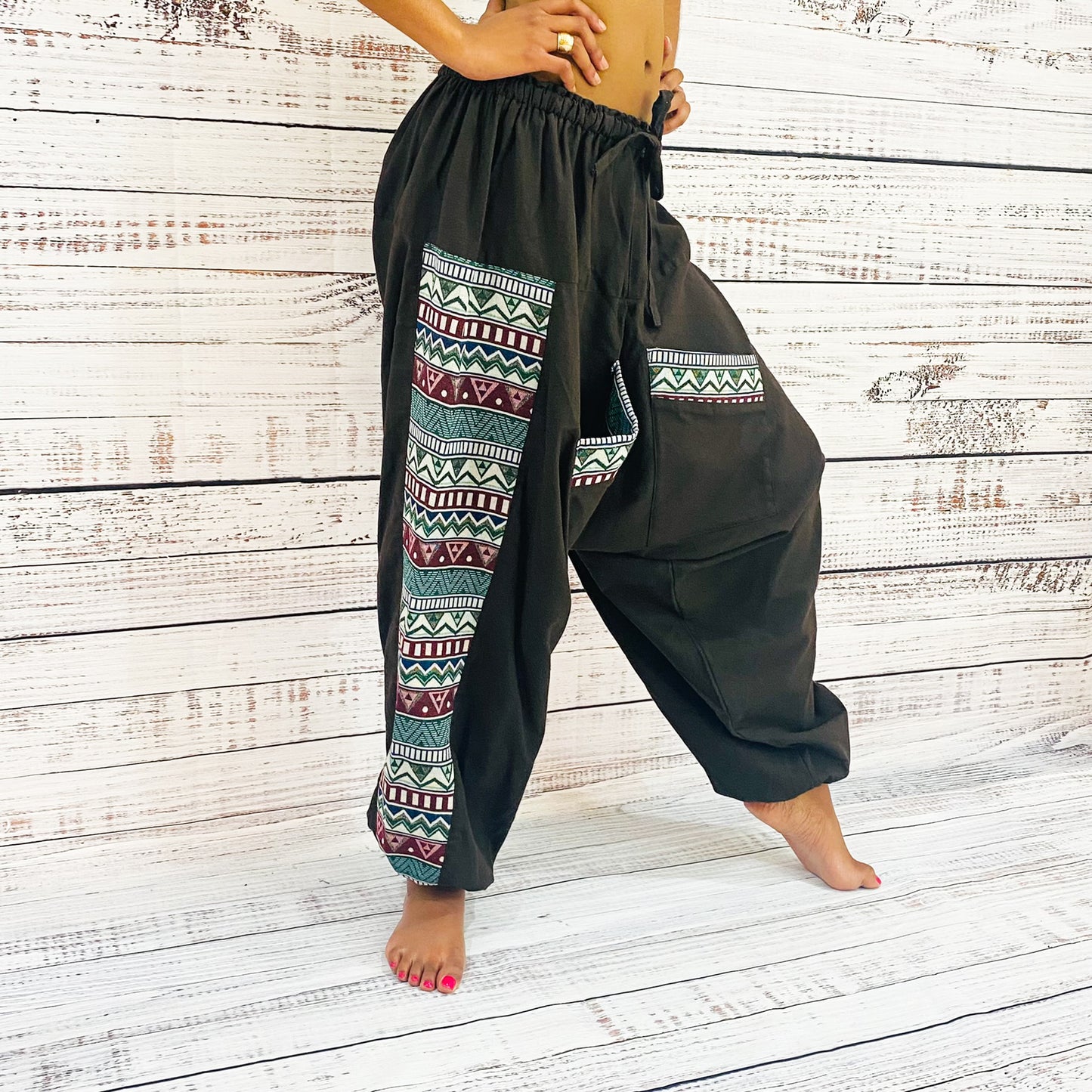 Unisex Tribal Print Harem Cotton Pant