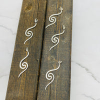 Sterling Silver Swirl Charm, Handmade Silver Charms from Nepal, Spiral Pendant, Boho Pendant, Tribal Charms, Unique Silver Pendant