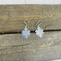 Silver Infinity Earrings, Handmade Earrings from Nepal,  Infinity Knot, Eternity Earrings, Simple Silver Dangle Earrings, Gift For Her