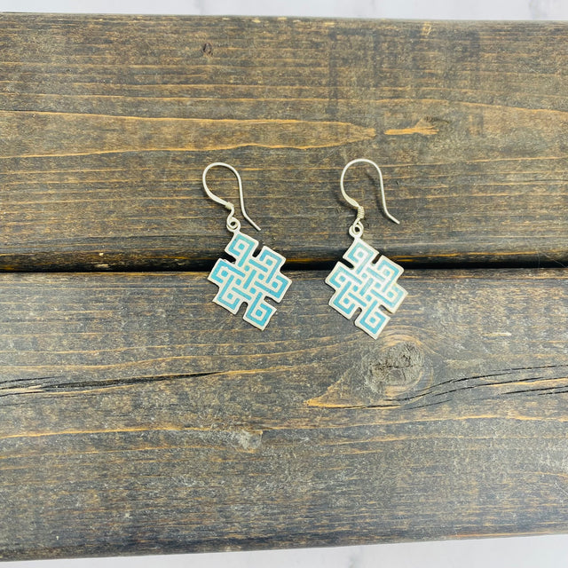 Silver Infinity Earrings, Handmade Earrings from Nepal,  Infinity Knot, Eternity Earrings, Simple Silver Dangle Earrings, Gift For Her