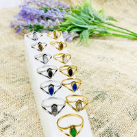 Sterling Silver Ring, Gold Filled Rings, Non Tarnish Rings, Crystal Rings, Bohemian Jewelry, Ethnic Jewelry, Unique Rings, Healing Crystal