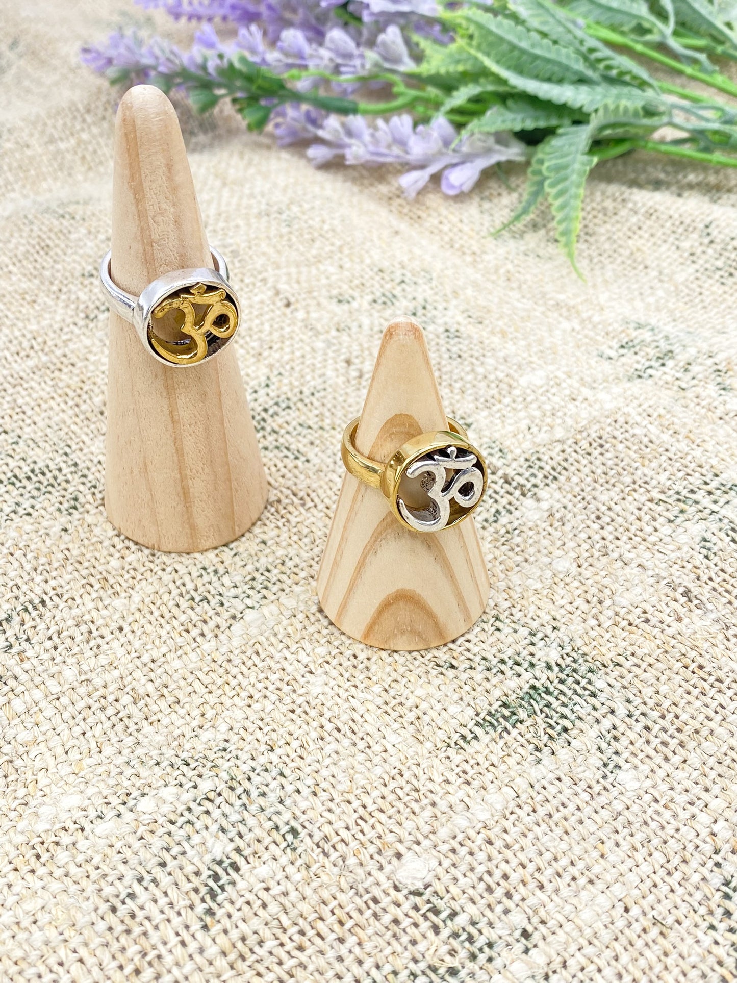 Om Rings, Round Shaped Aum Rings, Sterling Silver Ring, Gold Filled Unisex Om Ring, Protection Ring, Spiritual Yoga Ring, Meditation Jewelry