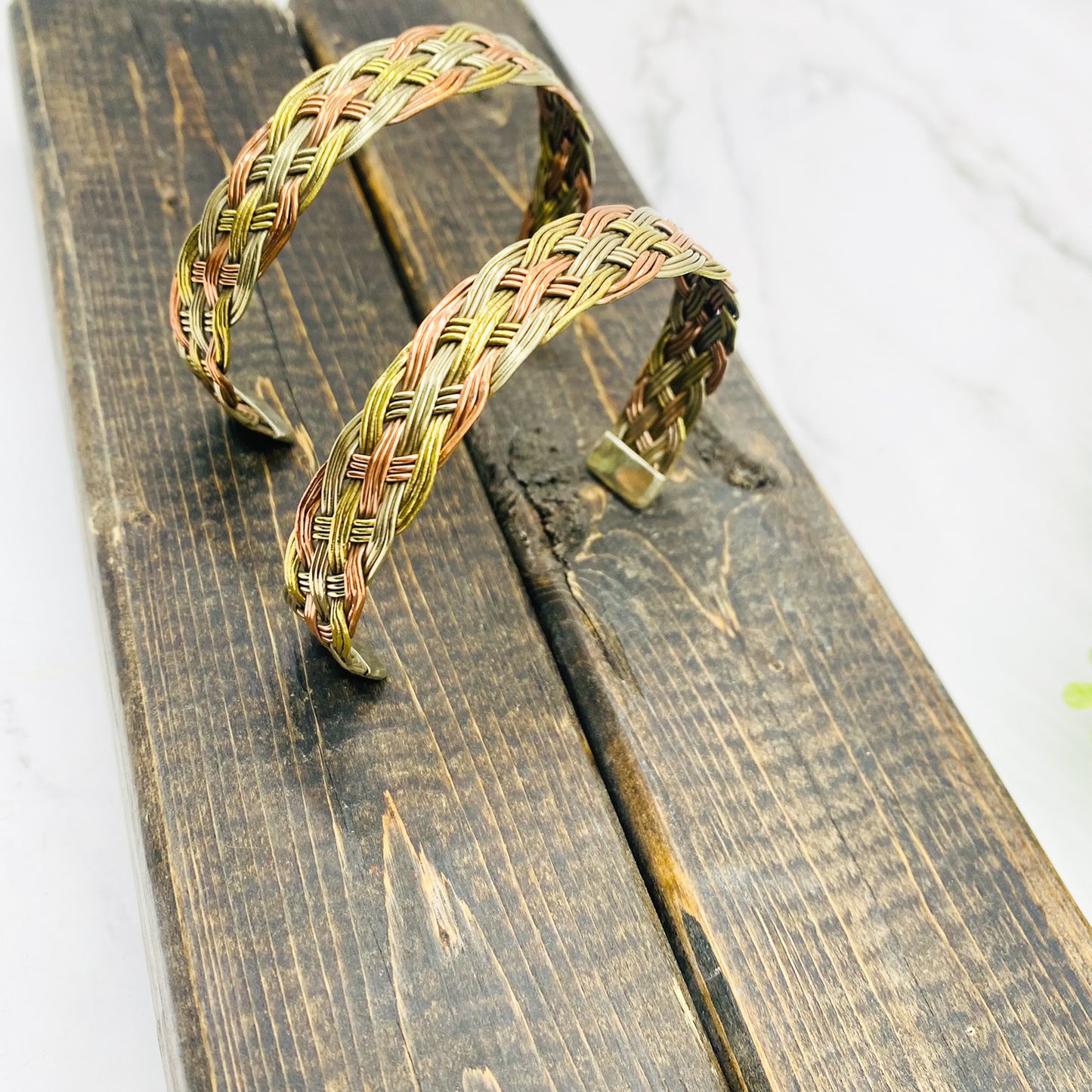 Wide Cuff Twisted Copper Handmade Bracelet, Vintage Copper Filigree Design Bracelet from Nepal