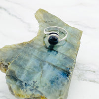 Sterling Silver Stackable Rings, Crystal Rings, Spiral Design Ring, Handmade Jewelry, Boho Style, Gift For Mom, Non Tarnish Ring