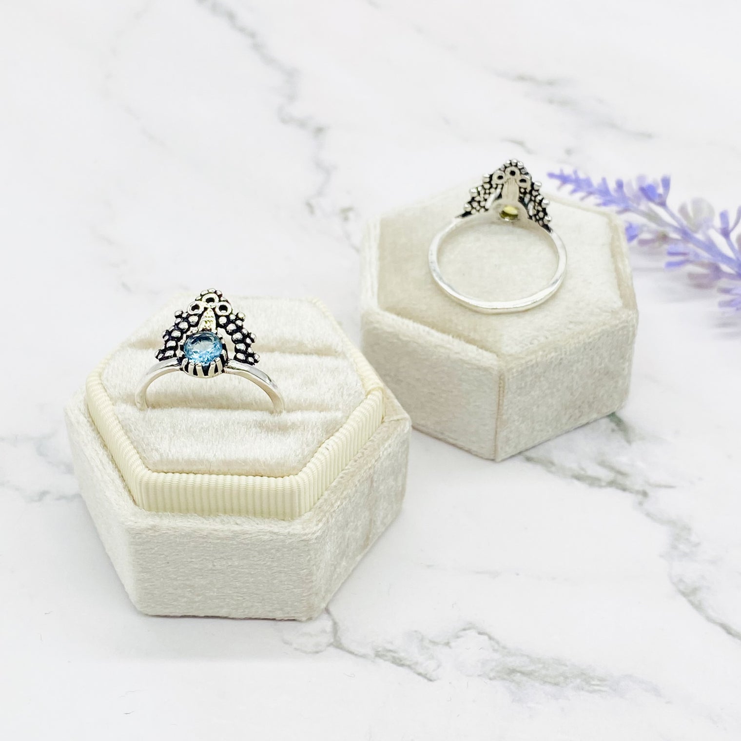 Handmade Crystal Ring, Faceted Crystal Ring, Statement Ring, Bohemian Silver Jewelry, Gift for Her, Vintage Style, Non Tarnish Ring