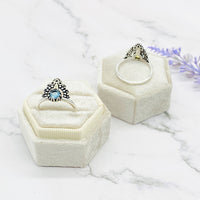 Handmade Crystal Ring, Faceted Crystal Ring, Statement Ring, Bohemian Silver Jewelry, Gift for Her, Vintage Style, Non Tarnish Ring