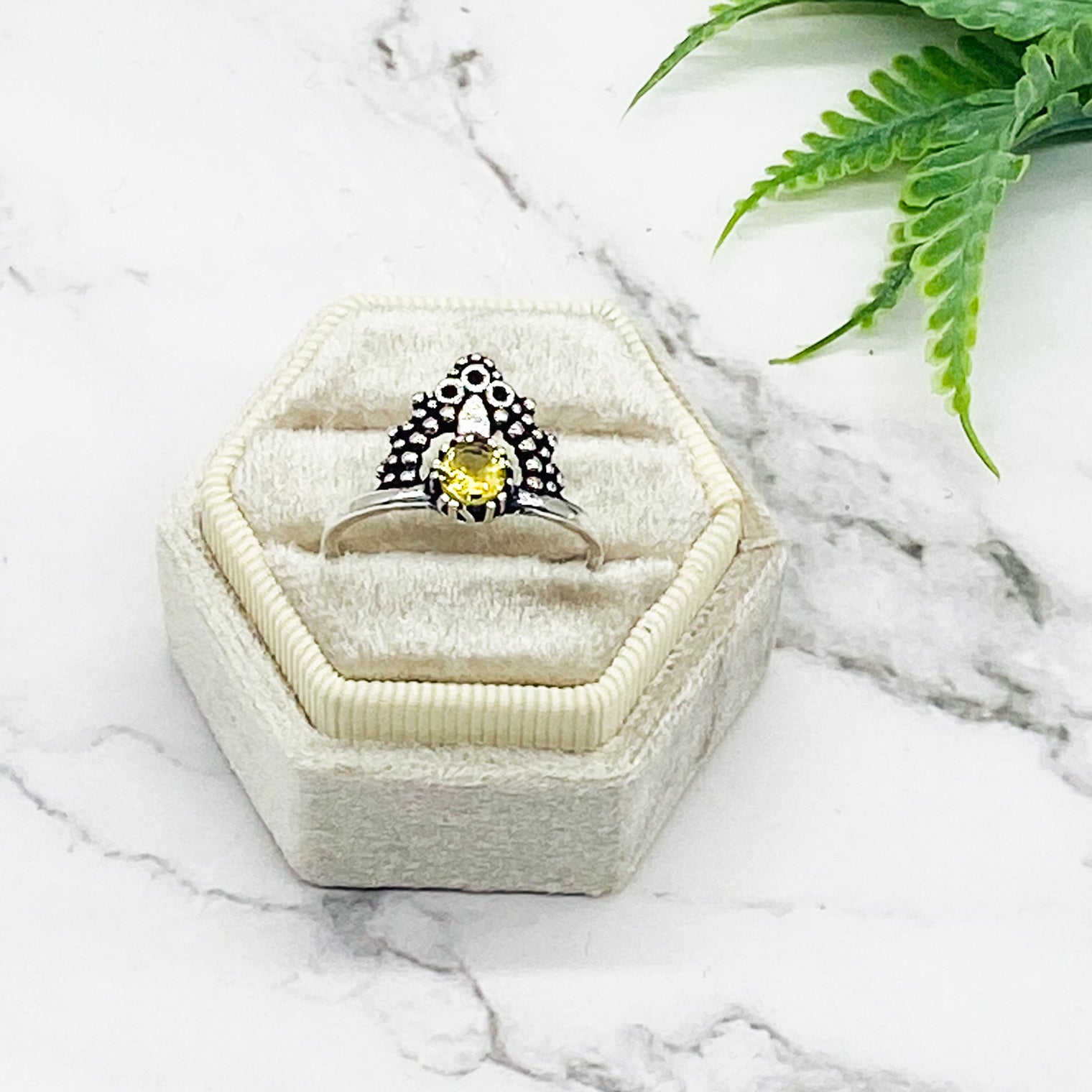 Handmade Crystal Ring, Faceted Crystal Ring, Statement Ring, Bohemian Silver Jewelry, Gift for Her, Vintage Style, Non Tarnish Ring