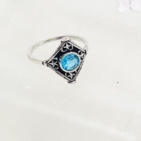 Faceted Crystal Ring, Handmade Ring, Silver Gemstone Ring, Statement Ring, Gift For Her, Vintage Style