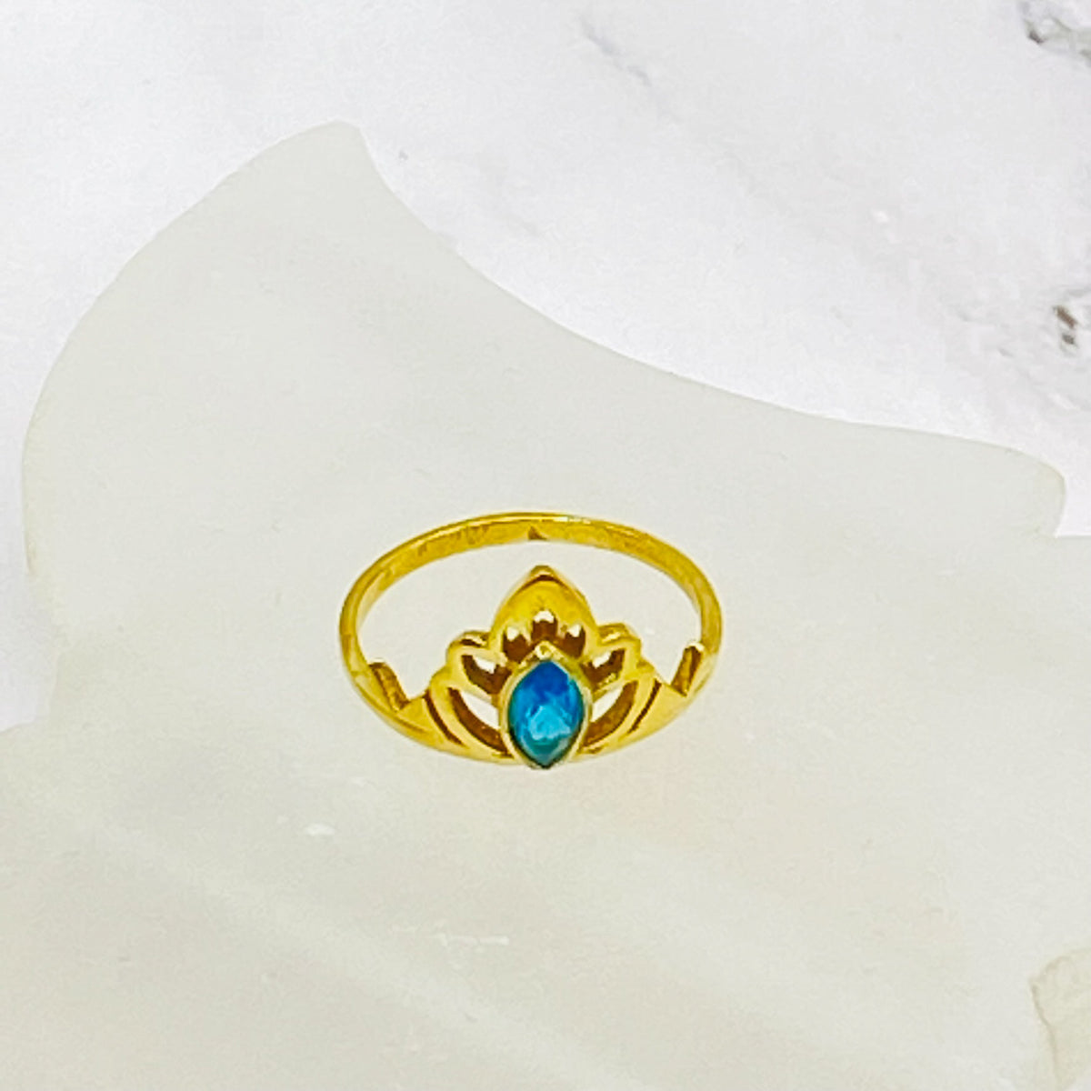 Gold Filled Crystal Ring, Handmade Jewelry, Fashionable Ring, Faceted Gemstone Ring, Gift For Her, Statement Ring, Vintage Style Ring
