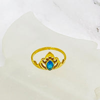 Gold Filled Crystal Ring, Handmade Jewelry, Fashionable Ring, Faceted Gemstone Ring, Gift For Her, Statement Ring, Vintage Style Ring