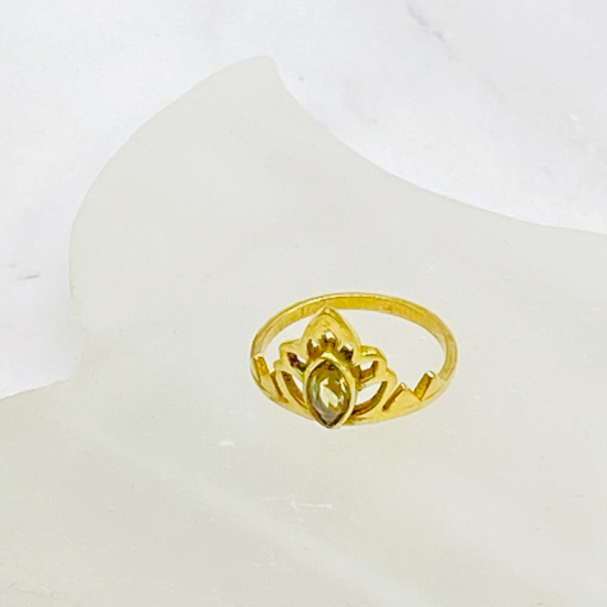 Gold Filled Crystal Ring, Handmade Jewelry, Fashionable Ring, Faceted Gemstone Ring, Gift For Her, Statement Ring, Vintage Style Ring