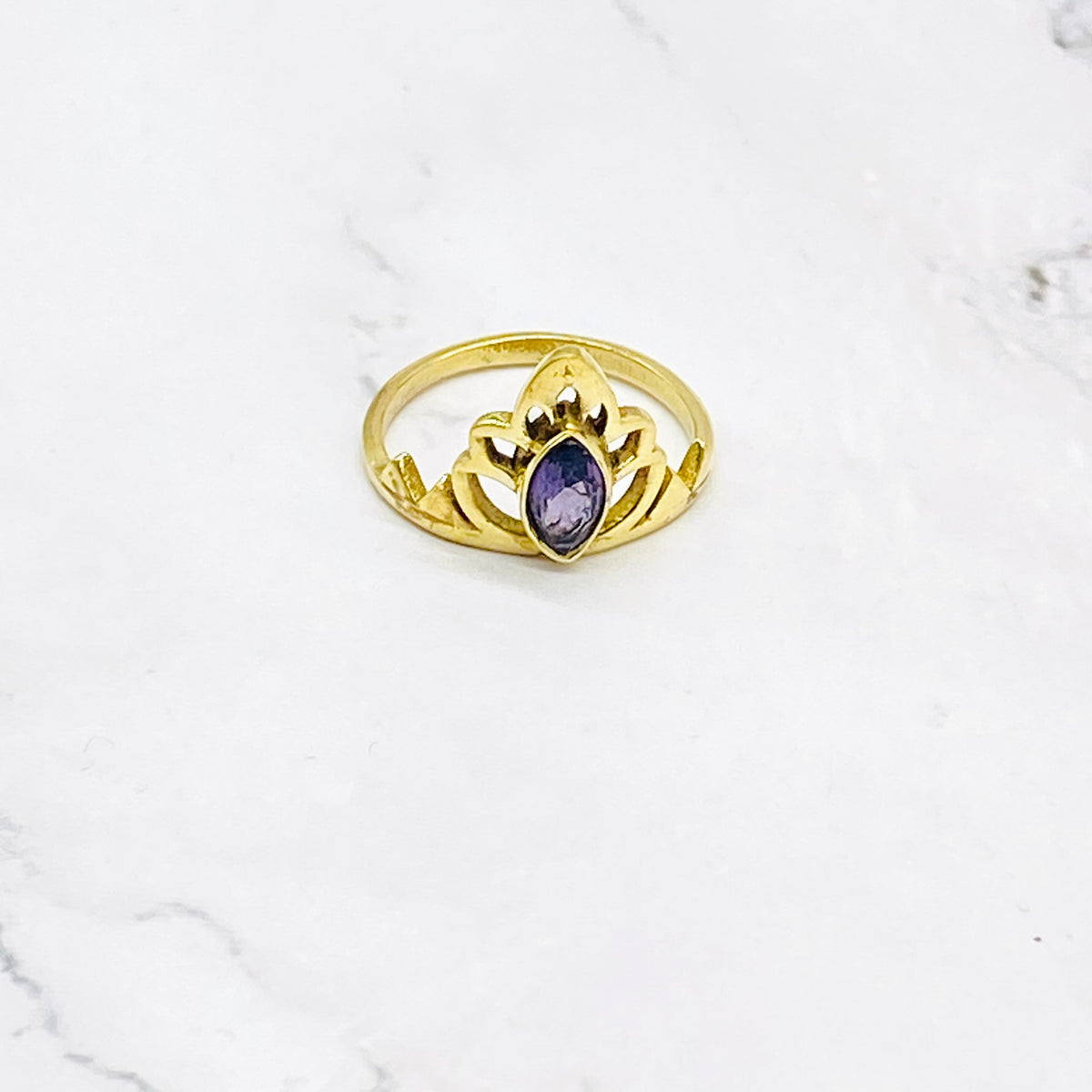 Gold Filled Crystal Ring, Handmade Jewelry, Fashionable Ring, Faceted Gemstone Ring, Gift For Her, Statement Ring, Vintage Style Ring