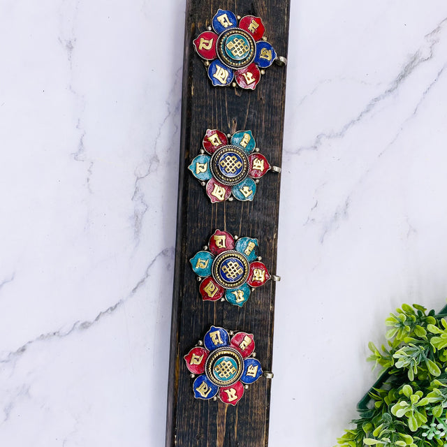 Infinity Knot Pendant, Handmade Bohemian Charms, Summer Jewelry, Endless Knot Necklace from Nepal, Healing Buddhist Mantra Unisex Charms