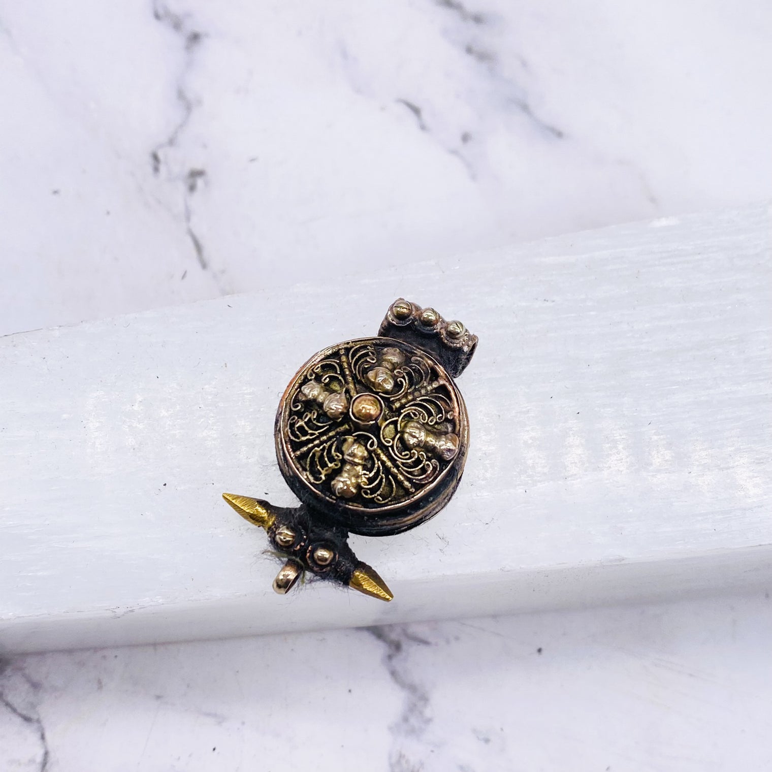 Vajra Box Pendant, Silver Prayer Box Necklaces, Turquoise Coral Pendant, Himalayan Jewelry