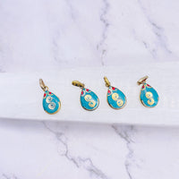 Bohemian Turquoise  Coral Pendant , Vintage Charm, Small Boho Charms, Handmade Pendant, Nickel Free Jewelry, Vintage Charms