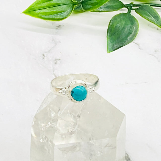 Sterling Silver Ring, Rose Quartz/ Tiger Eye/ Coral/ Turquoise Ring, Natural Crystal Ring, Gift For Her, Minimalistic Ring, Healing Crystal