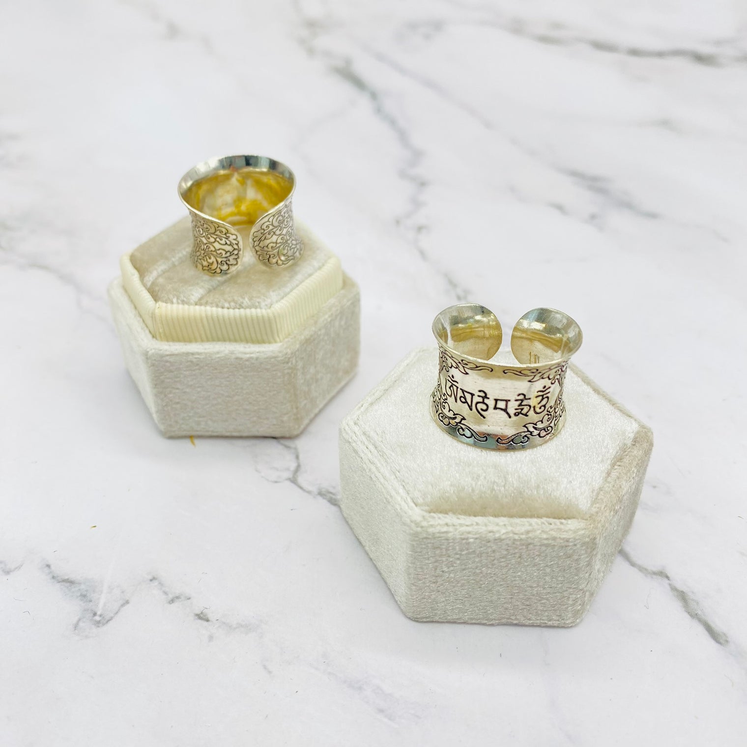 Tibetan Buddhist Healing Mantra Ring, Compassion Ring, Om Mani Pad Mi Hu Mantra Adjustable Ring, Buddhist Ring, Meditation Ring