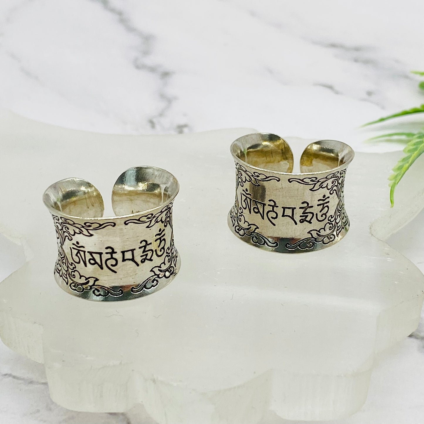 Tibetan Buddhist Healing Mantra Ring, Compassion Ring, Om Mani Pad Mi Hu Mantra Adjustable Ring, Buddhist Ring, Meditation Ring