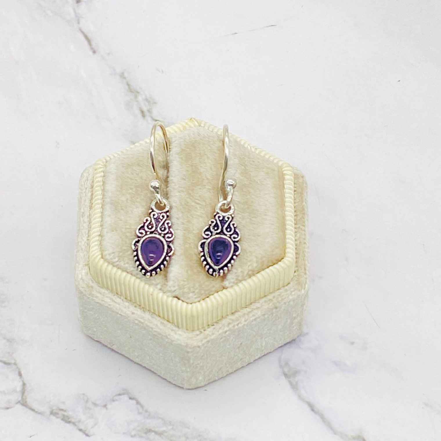 Handmade Crystal Earrings, Minimalistic Silver Earrings, Dangles and Drops, Silver Hoops, Gift For Her, Healing Crystal Jewelry