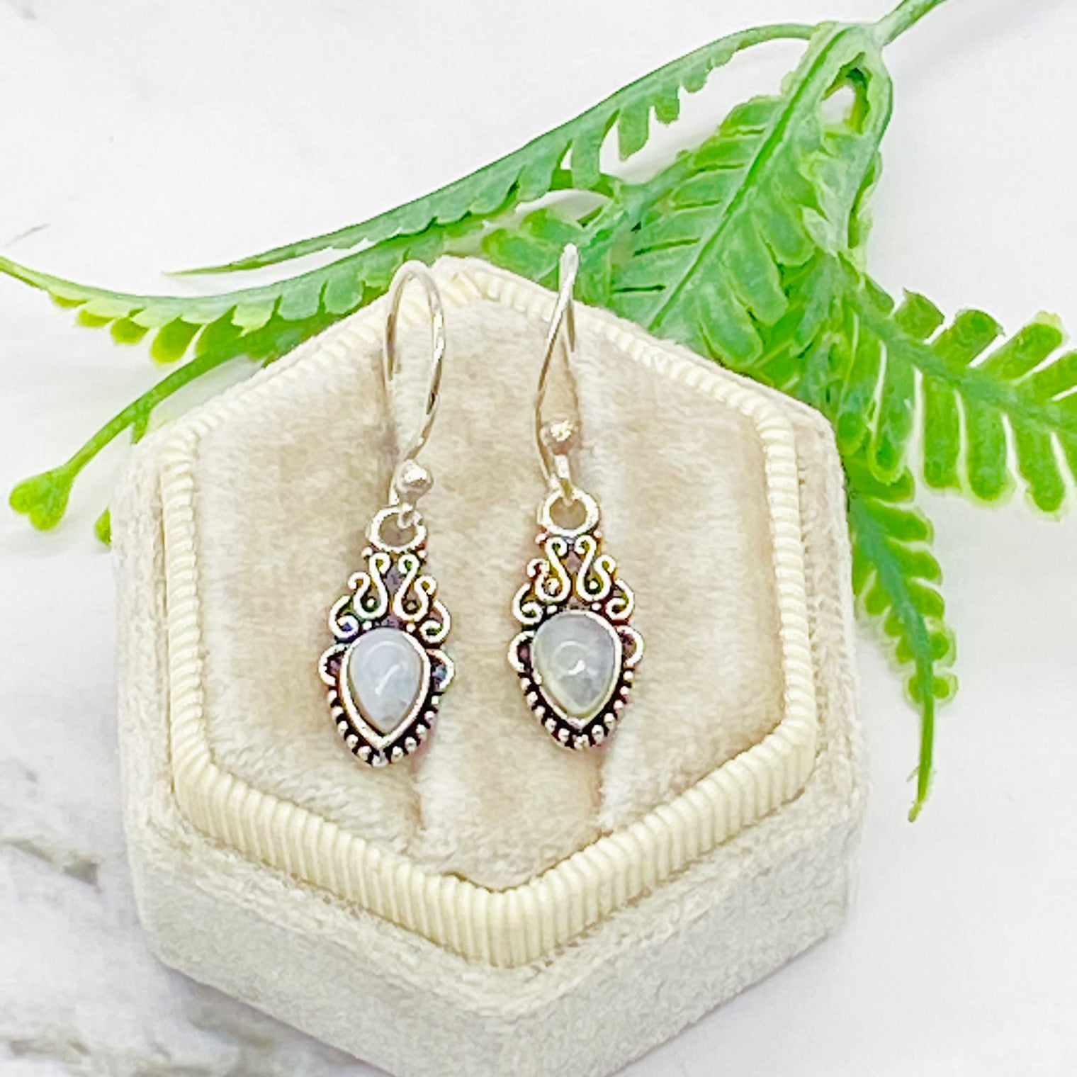 Handmade Crystal Earrings, Minimalistic Silver Earrings, Dangles and Drops, Silver Hoops, Gift For Her, Healing Crystal Jewelry