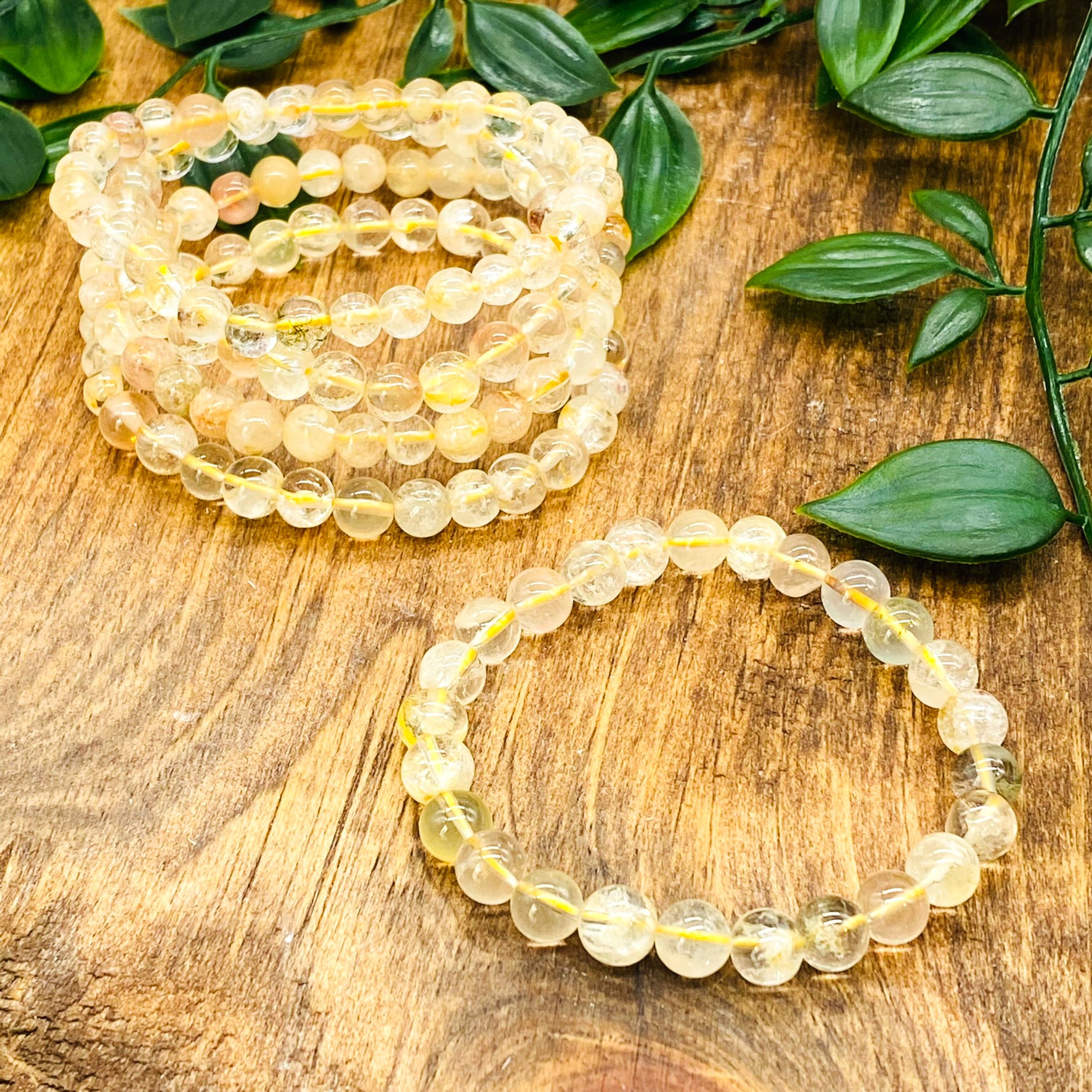 Citrine Genuine Bracelet ~ 7 Inches ~ 8mm Facetted Beads - TheGlobalStone