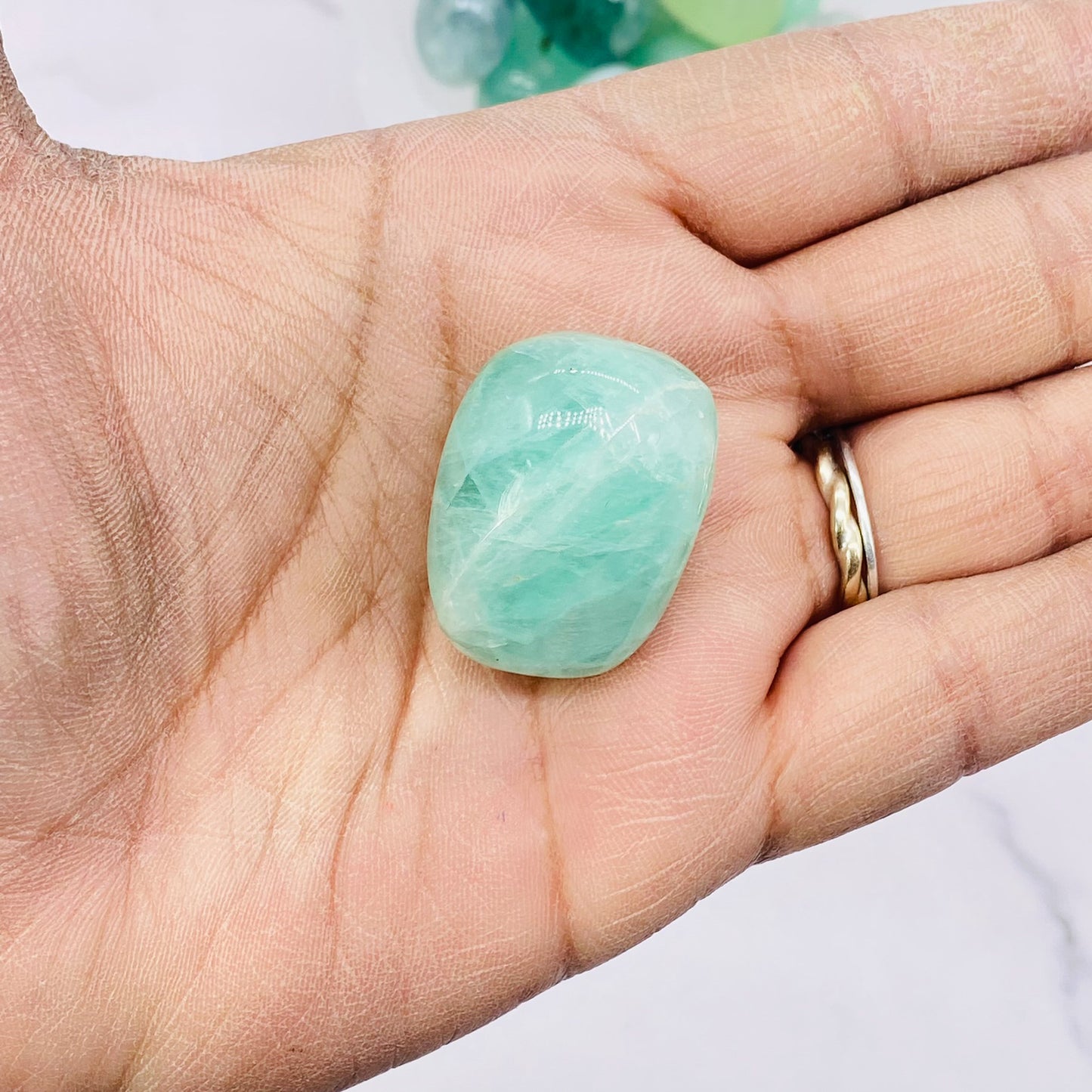 Green Fluorite Tumblestone, Fluorite Crystal, Crystal Lovers Gift, Polished Fluorite, Reiki Healing Crystals, Stone for Heart Chakra