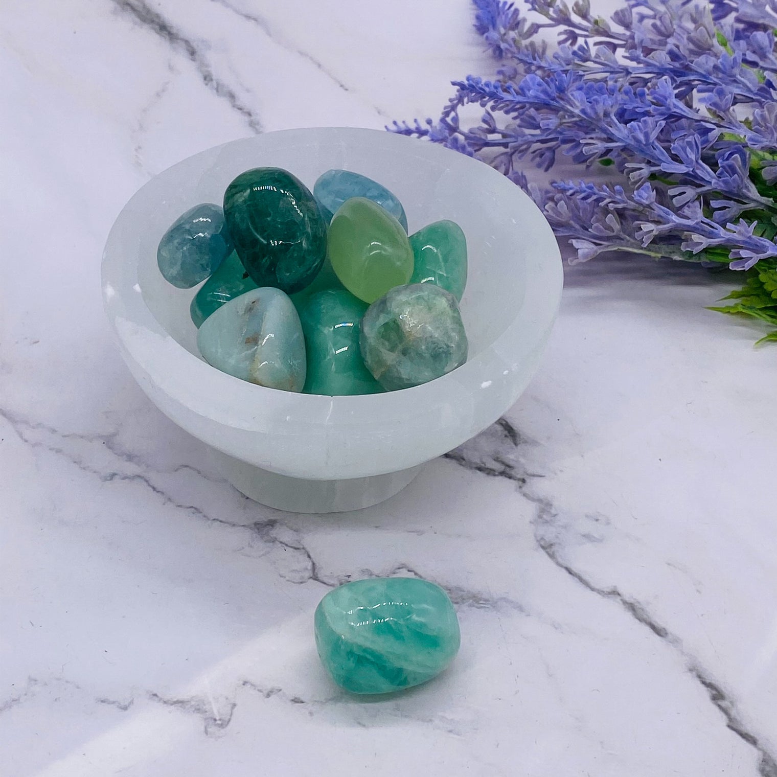 Green Fluorite Tumblestone, Fluorite Crystal, Crystal Lovers Gift, Polished Fluorite, Reiki Healing Crystals, Stone for Heart Chakra