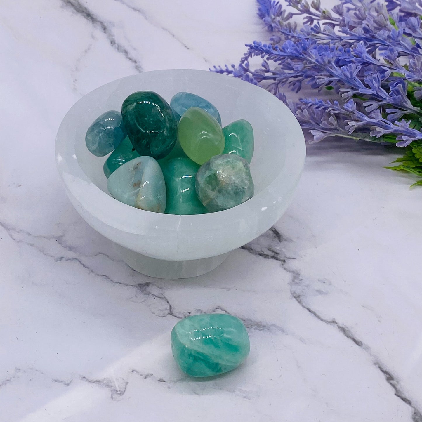 Green Fluorite Tumblestone, Fluorite Crystal, Crystal Lovers Gift, Polished Fluorite, Reiki Healing Crystals, Stone for Heart Chakra