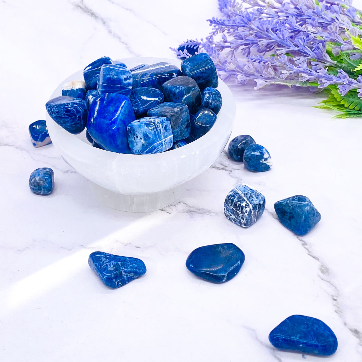 Sodalite Tumble stone, Natural Polished Crystal, Throat Chakra, Healing Crystal, 8gm to 10 gm Sodalite Gemstone, Stone for Clarity
