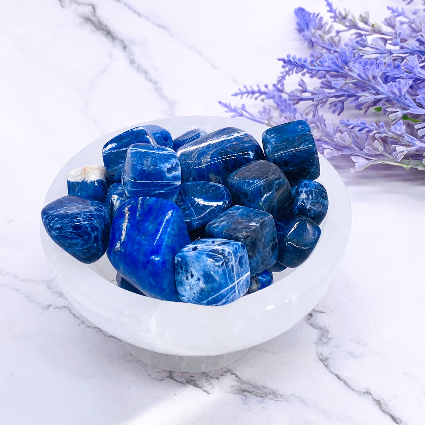 Sodalite Tumble stone, Natural Polished Crystal, Throat Chakra, Healing Crystal, 8gm to 10 gm Sodalite Gemstone, Stone for Clarity