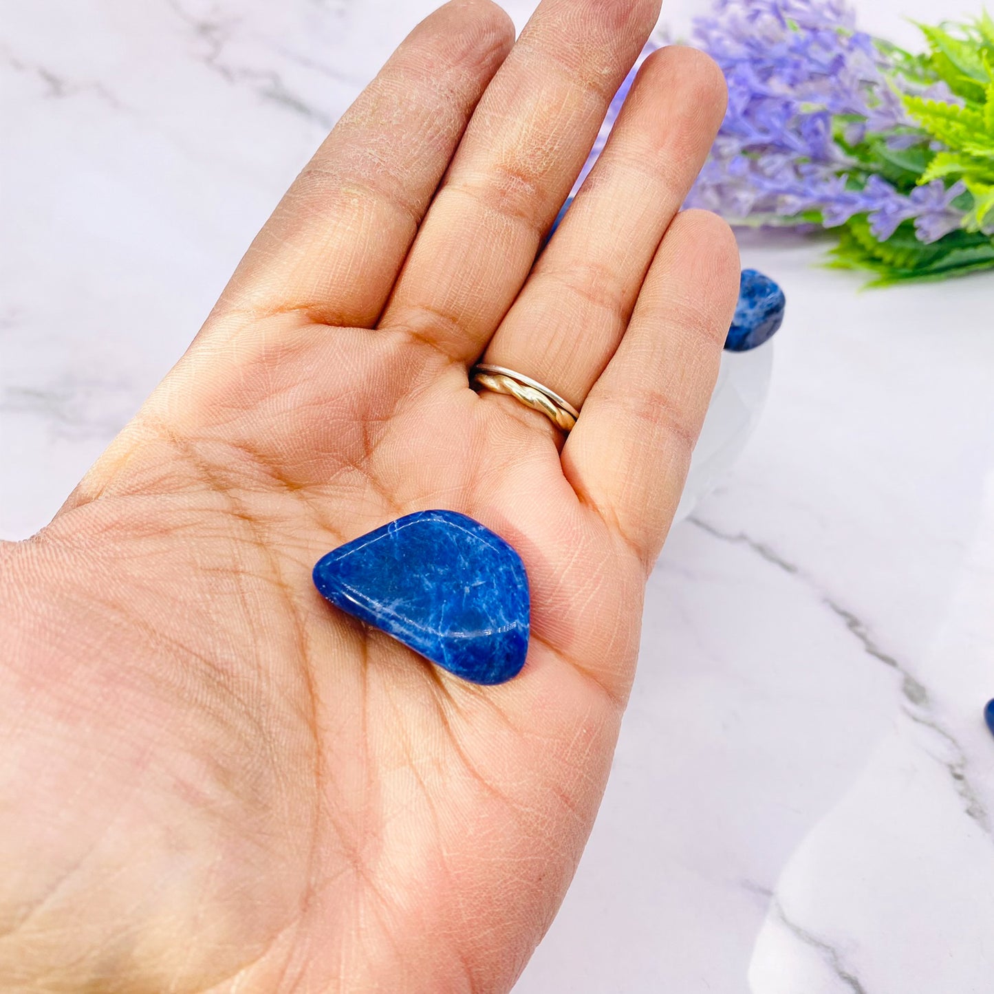 Sodalite Tumble stone, Natural Polished Crystal, Throat Chakra, Healing Crystal, 8gm to 10 gm Sodalite Gemstone, Stone for Clarity