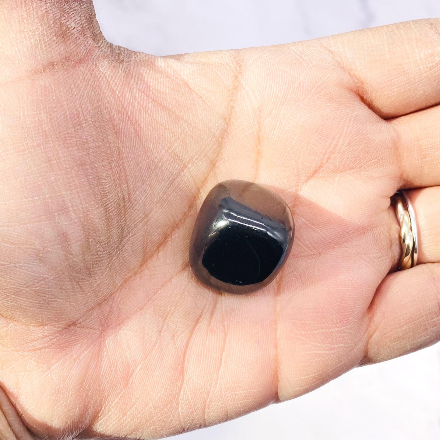 Shungite Tumblestone, Polished Shungite, EMF Protection, Pocket Stone, grounding Stone, 10 to 14 gm Shungite Stone, Cleansing Crystal