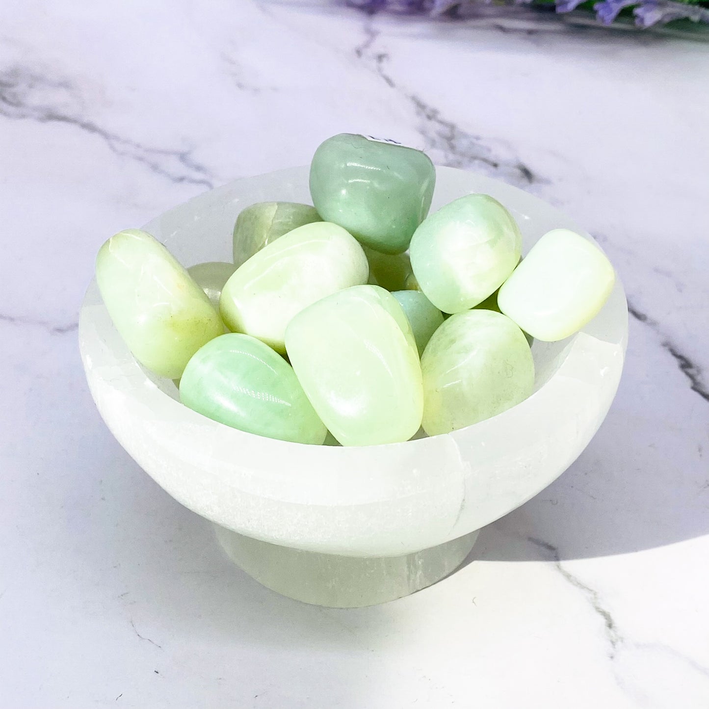 Light Green Jade Tumble stone, Heart Chakra Stone, Polished Natural Jade Crystal, Pocket Stone, Crystal for love and Fertility