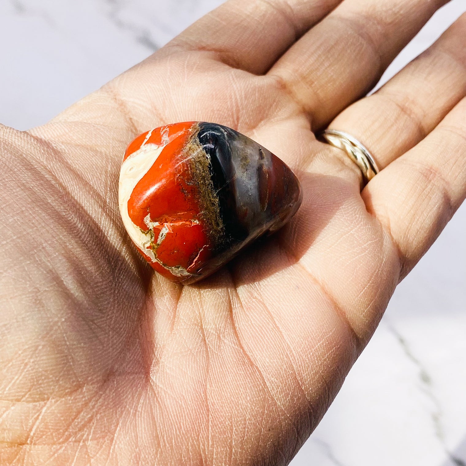 Red Jasper Tumblestones, Polished Red Jasper, Base Chakra Crystals, Protective Stone, Crystal of Health, Grounding Gemstones, EMF Protection