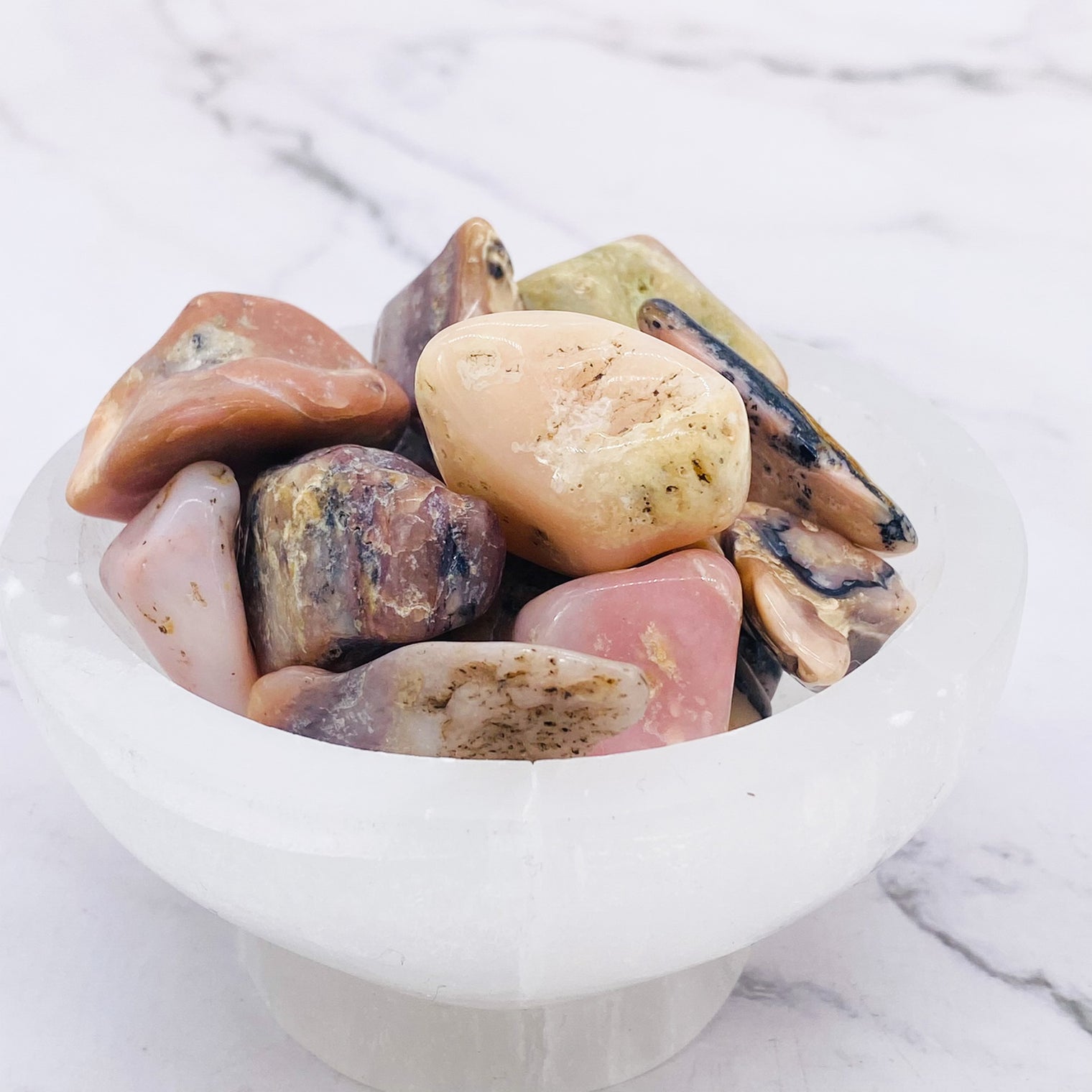 Pink Opal Tumbled Stone, Opal Gemstone, Pocket stone, crystal for love and Peace, Calming Gemstone, Spiritual Awakening Stone