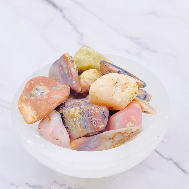 Pink Opal Tumbled Stone, Opal Gemstone, Pocket stone, crystal for love and Peace, Calming Gemstone, Spiritual Awakening Stone