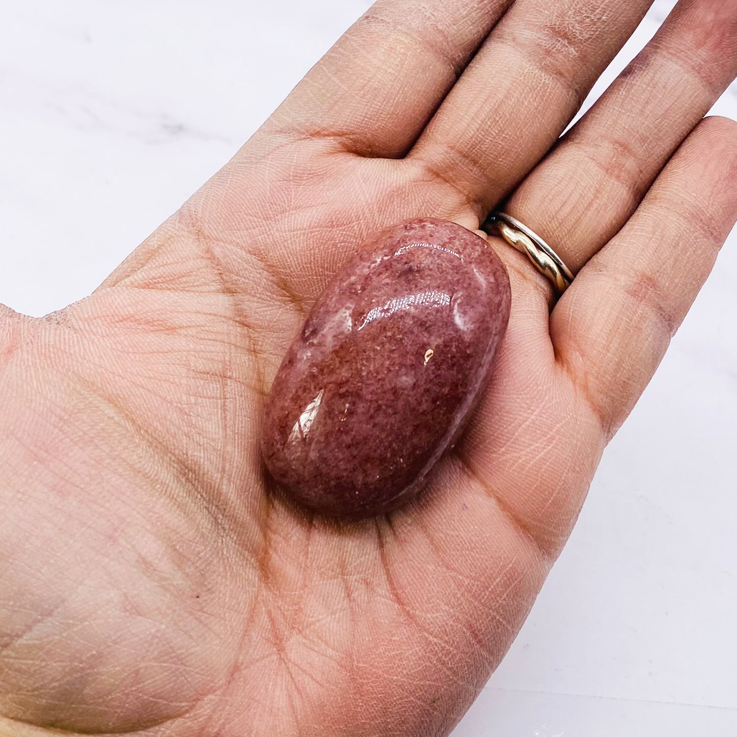 Purple Aventurine Palm stone, Polished Crystal, Chakra Healing Stone, Energy Balancing Gemstone, Stress Reliever Stone, Crystal for Harmony