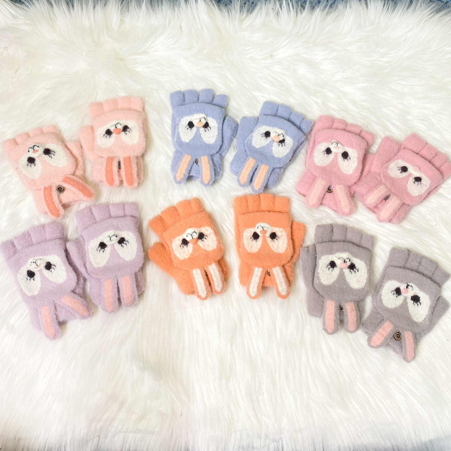 Kids Winter Half Fingerless Gloves/Mittens