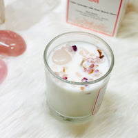Lavender With Rose Quartz Heart Candle