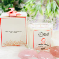 Lavender With Rose Quartz Heart Candle