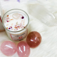 Lavender With Rose Quartz Heart Candle