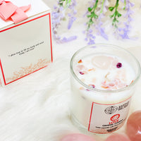 Lavender With Rose Quartz Heart Candle