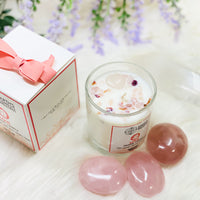 Lavender With Rose Quartz Heart Candle