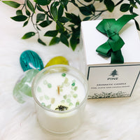 Green Aventurine Crystal Candle