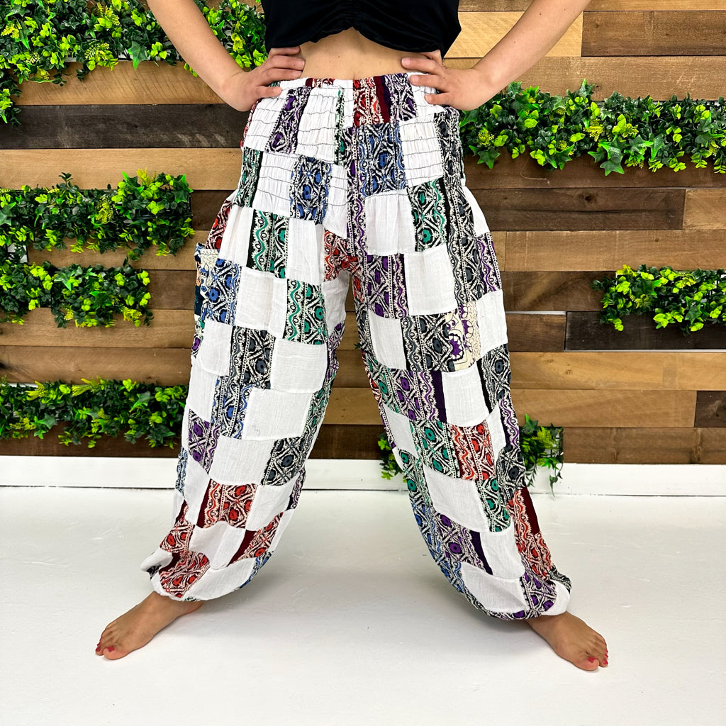 Patchwork Summer Retro Style Yoga Pants