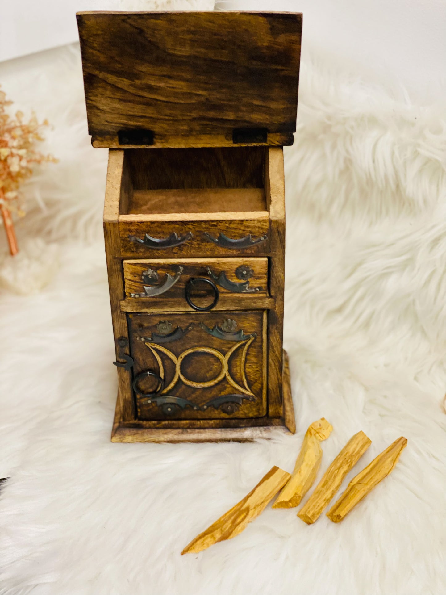 Triple Moon Design Wooden Box