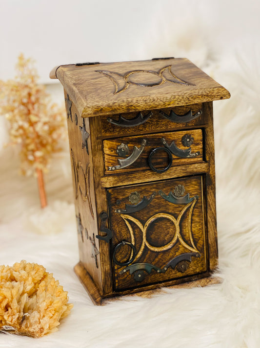 Triple Moon Design Wooden Box