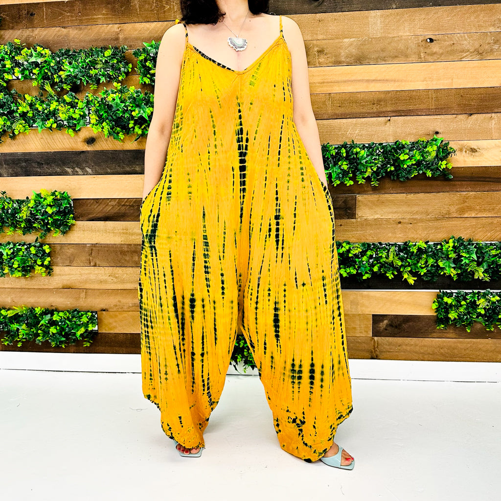 Tie Dye Bohemian Style Summer Jumpsuit