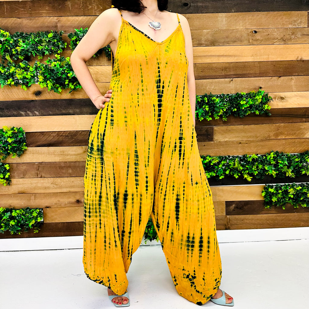 Tie Dye Bohemian Style Summer Jumpsuit