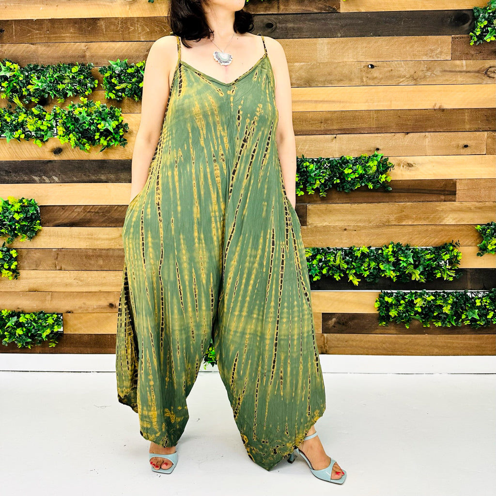 Tie Dye Bohemian Style Summer Jumpsuit